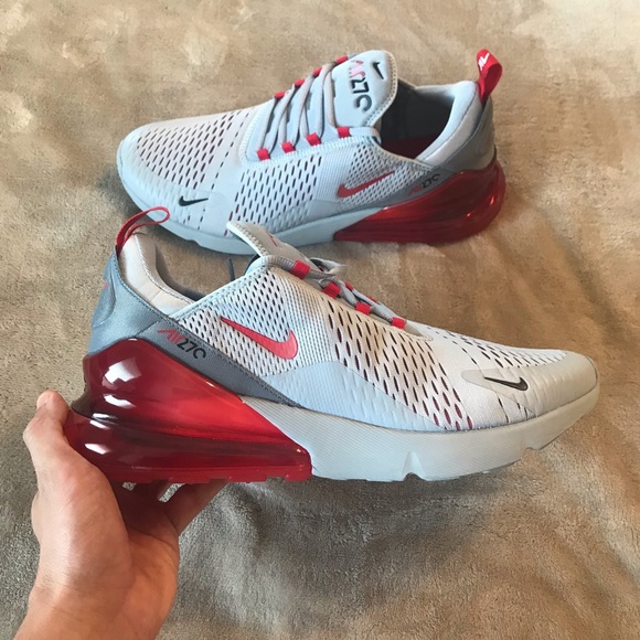 Nike Air Max 270 Wolf Grey University Red - Picture 6 of 8